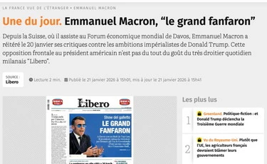 Courrier International, la prima pagina del giorno è quella di "Libero"