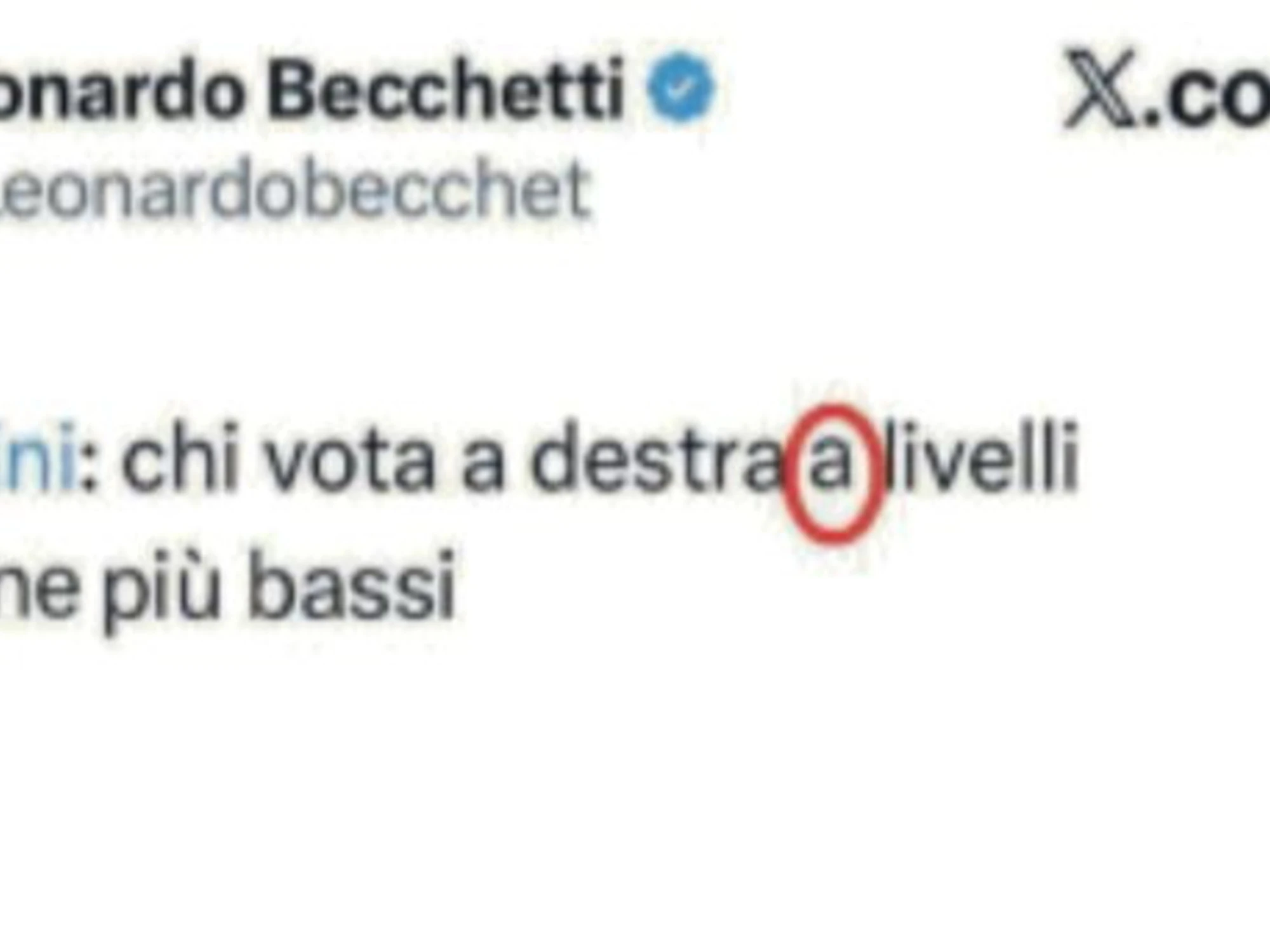 L’errore da penna rossa del prof rosso per rilanciare gli insulti di Bonaccini