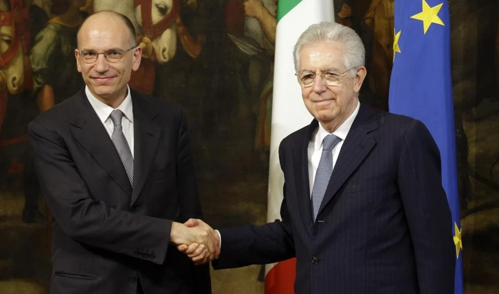 Enrico Letta e Mario Monti