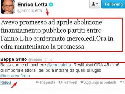 Letta: "Finanziamento pubblico partiti abolito con decreto"