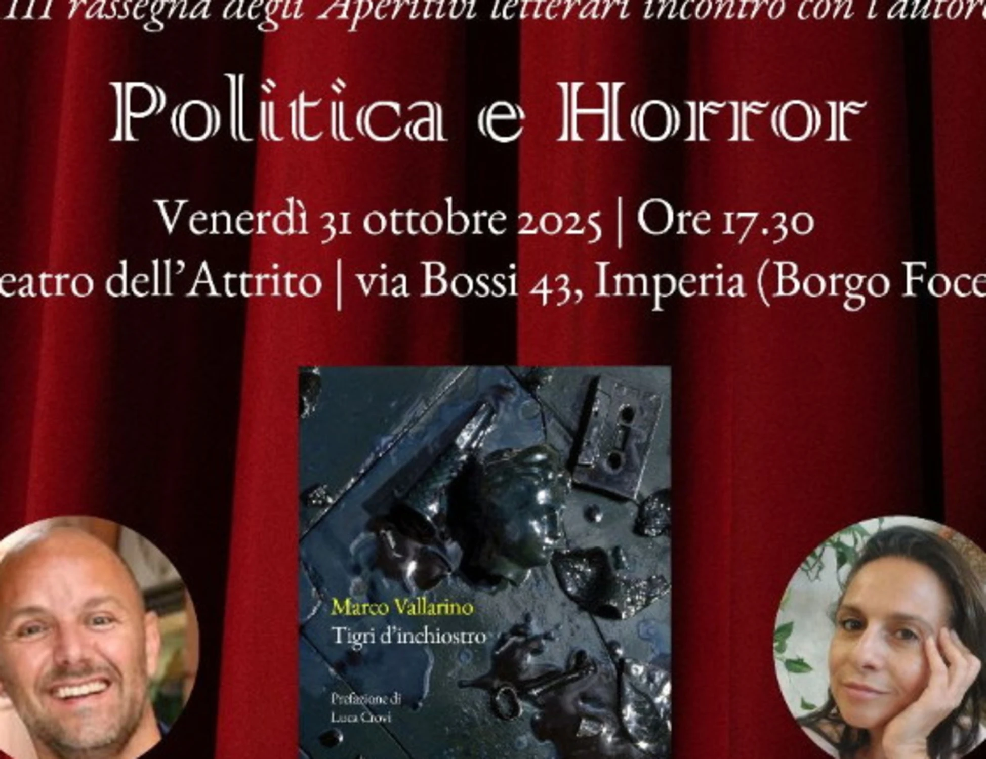 Politica e horror: "Tigri di inchiostro", lo spettacolo di Marco Vallarino