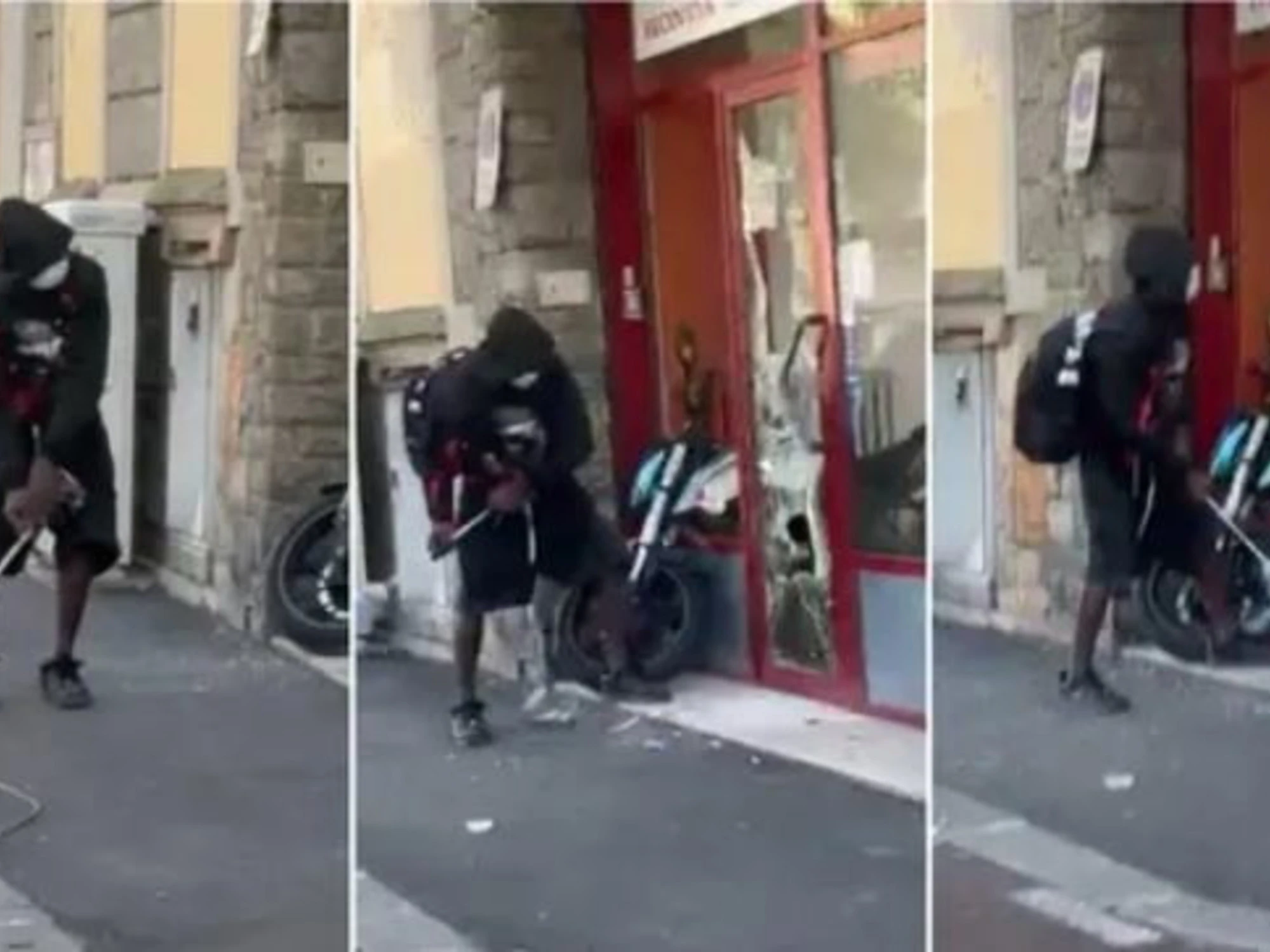 Firenze, immigrato sfonda la vetrina: poi si avventa sui passanti