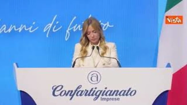 Meloni: Da 80 anni le mani degli artigiani contribuiscono a ricostruire l'Italia
