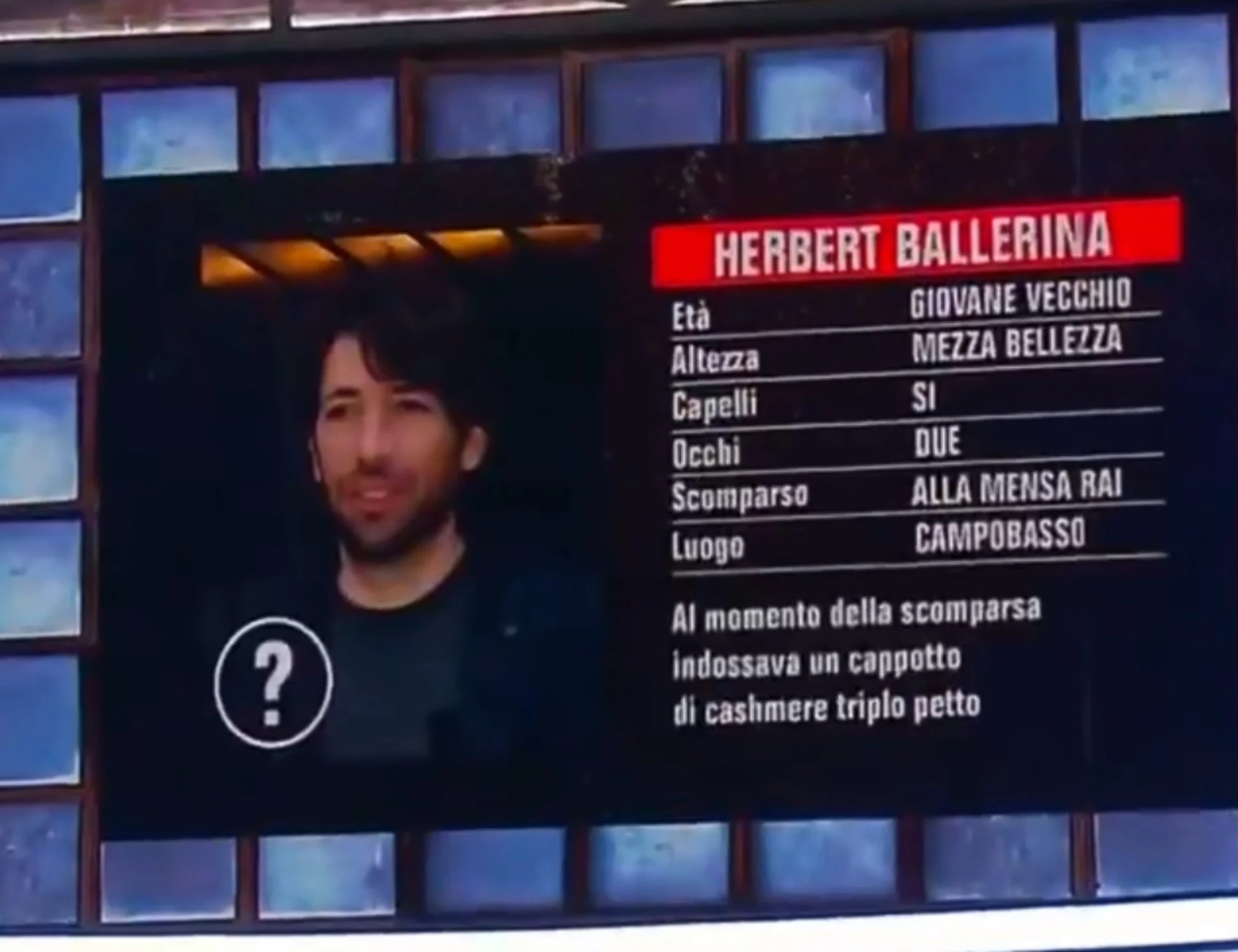 Affari Tuoi, "rilasciatelo": Herbert Ballerina, è ancora mistero