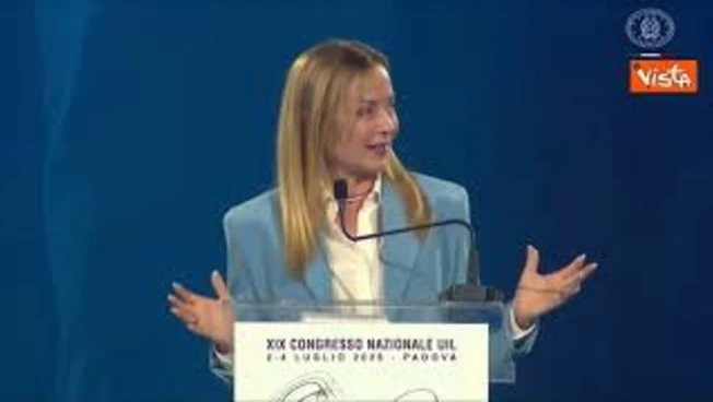 Meloni al Congresso Uil: "Salario giusto" è vittoria dei lavoratori e della Nazione