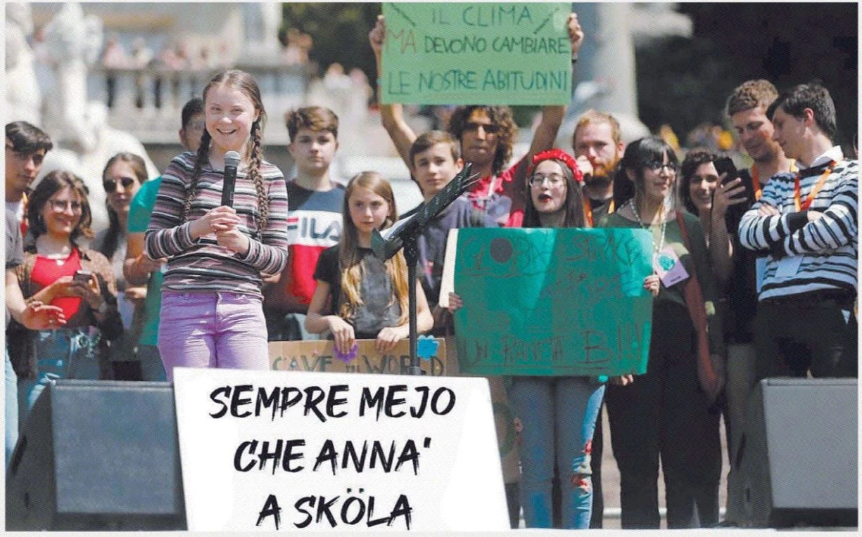 Greta Thunberg, la vignetta di Osho: ecco a cosa serve davvero la baby ecologista