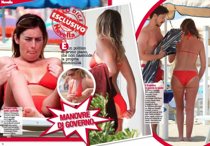 Maria Elena Boschi a un passo dal topless, la ministra recidiva a Marina di Pietrasanta