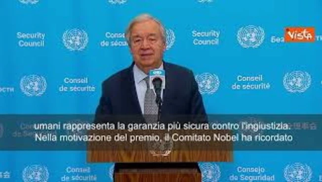 Guterres (Onu): Congratulazioni a Nobel Pace Pillay, tributo a chi difende diritto internazionale