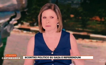 È sempre Cartabianca, Donzelli gela Berlinguer: "Mi lascia almeno la faccia?"