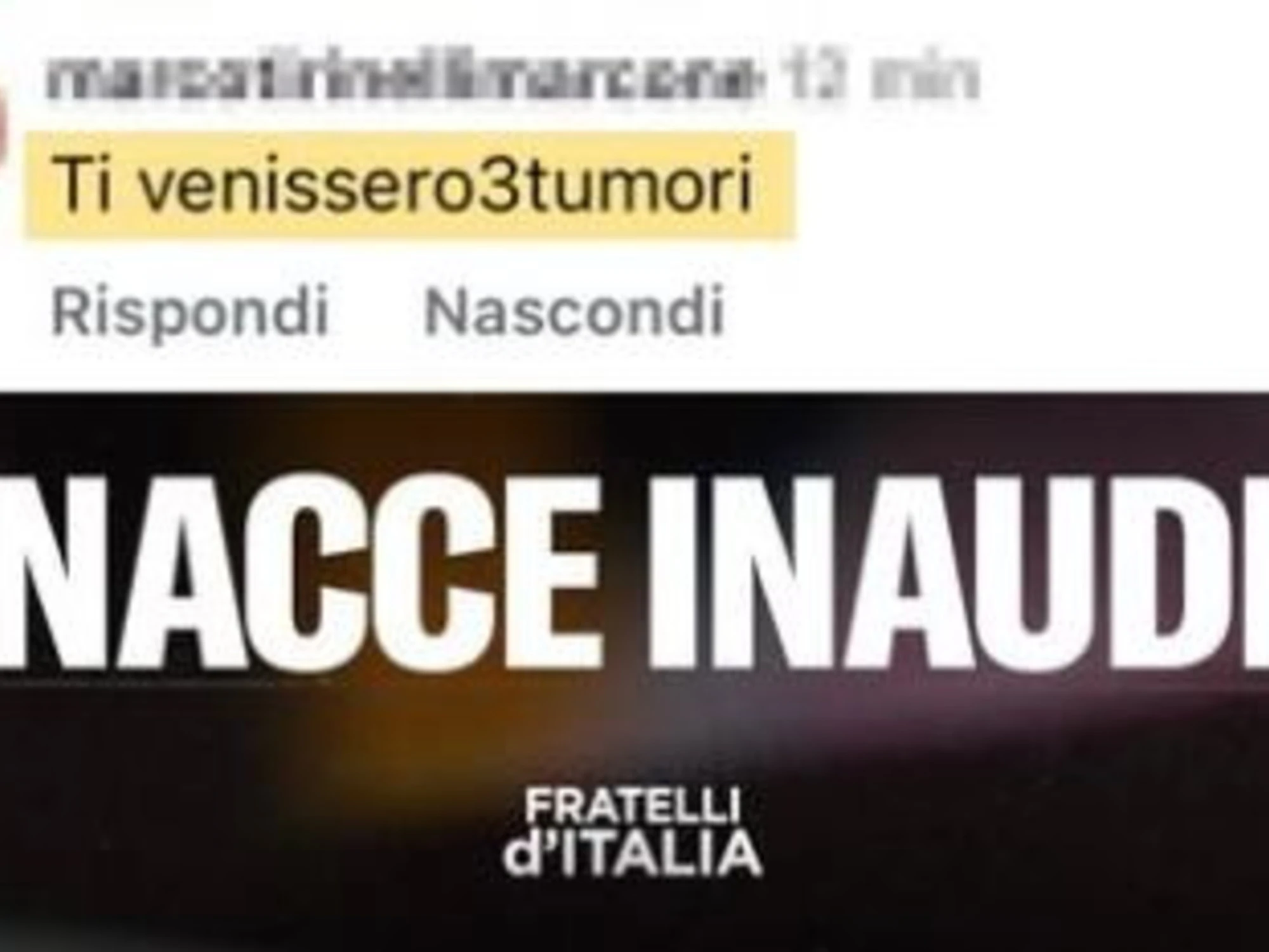 Giorgia Meloni, orrore contro il premier: "Ti devono venire 3 tumori"