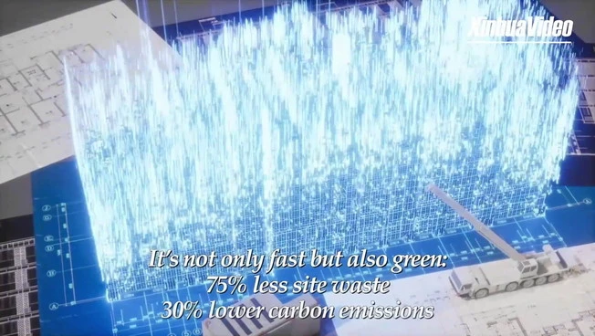 Cina, un edificio di 6 piani assemblato in soli 46 giorni. Le immagini