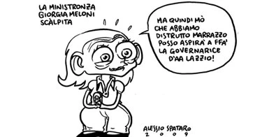 Fumetto sulla "ministronza" Meloni