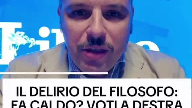 Il delirio  del filofo: fa caldo? Voti a destra
