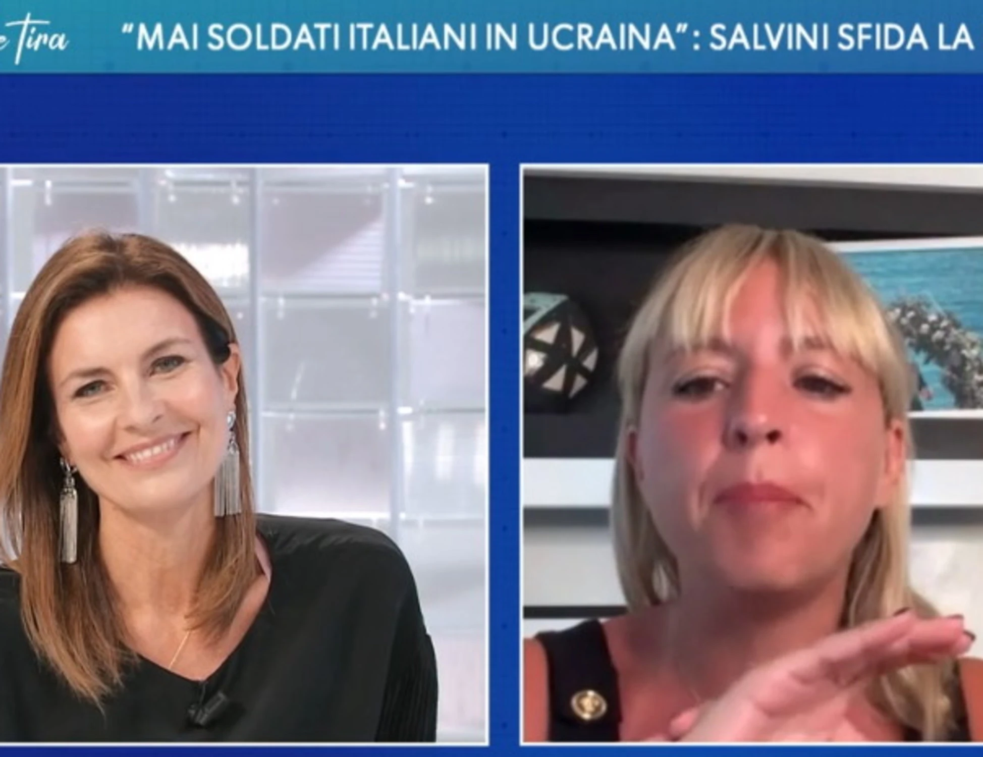 L'aria che tira, rissa Moretti-Sardone: "Utile idiota", "E poi parlate d'odio..."