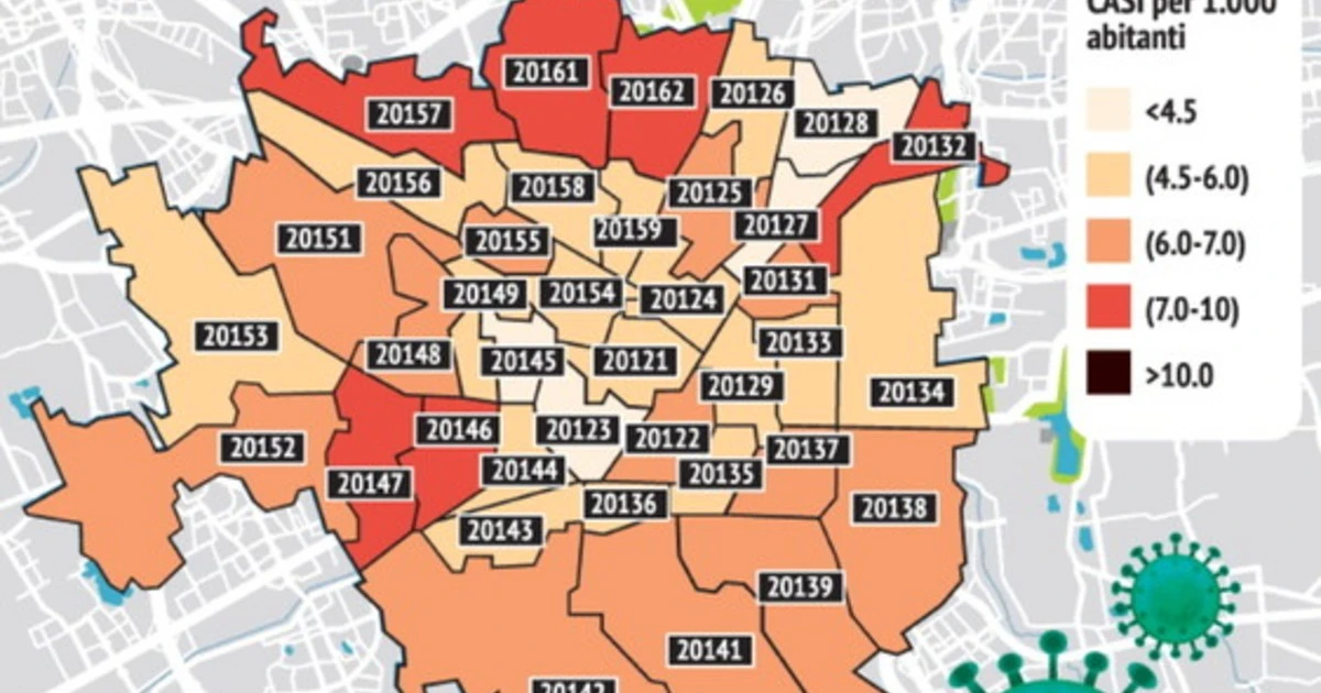 Coronavirus a Milano, la mappa del contagio zona per zona: ecco le più colpite