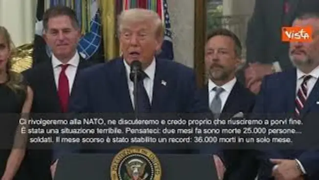 Leggi l'articolo: Trump: Putin vuole finire la guerra, ne parlerò alla Nato