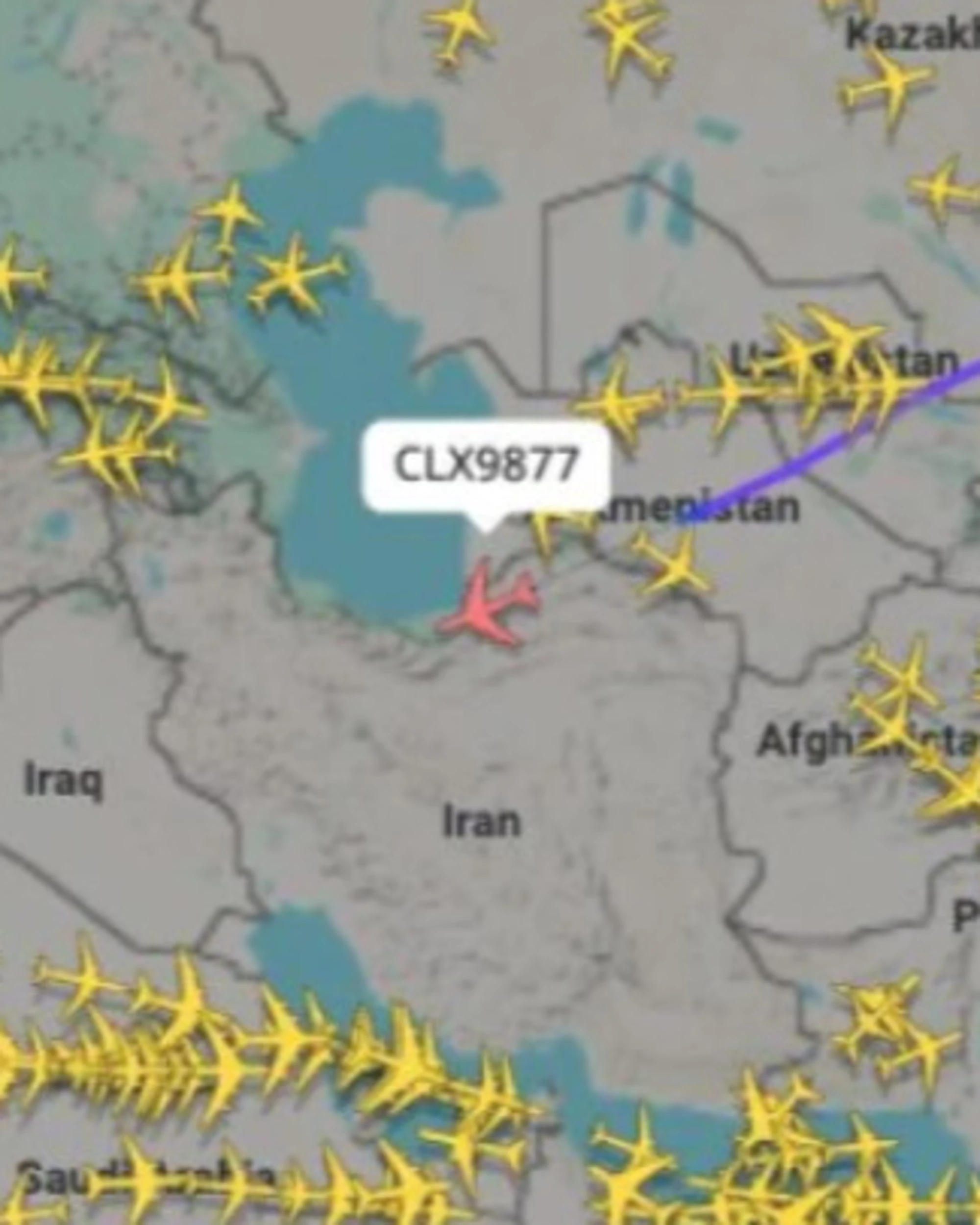Iran, la mappa: quegli strani movimenti degli aerei cinesi