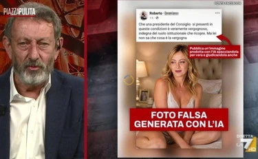 PiazzaPulita, foto-fake di Meloni? La risposta con cui Michele Serra spiana Corrado Formigli