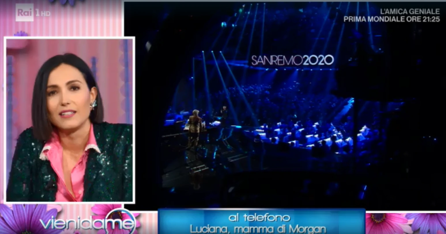 Vieni da Me, la madre di Morgan chiama in diretta Caterina Balivo: "Non sono riuscito a sentirlo"
