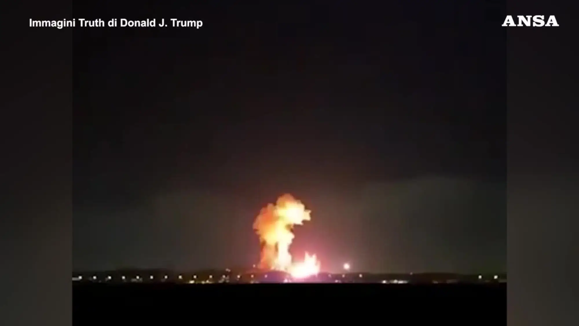 Gli Usa colpiscono deposito di munizioni in Iran, Trump posta il video