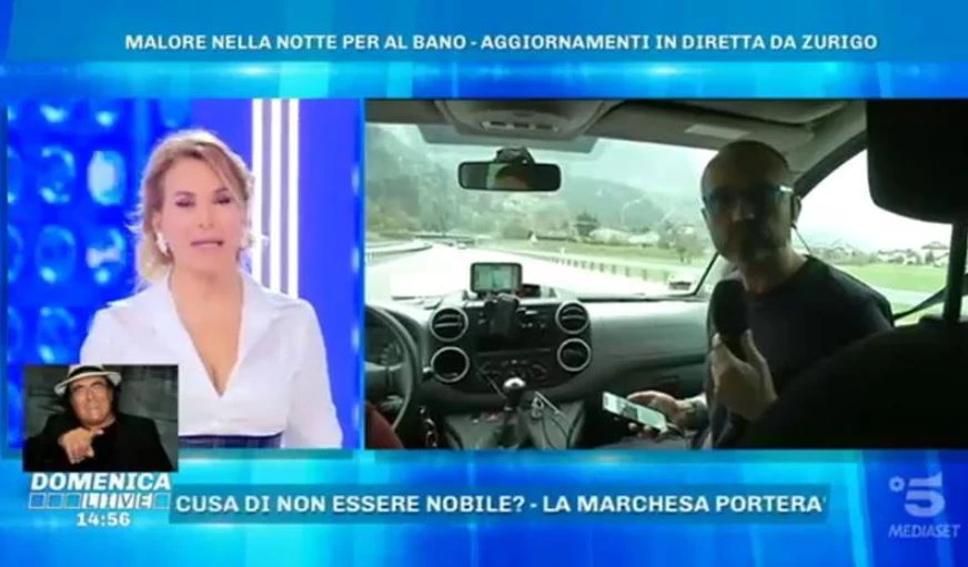Domenica Live, annuncio choc di Barbara D'Urso: "Albano ha avuto un malore nella notte"