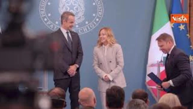 Vertice intergovernativo tra Italia e Grecia, con Meloni e il primo ministro greco Mitsotakis