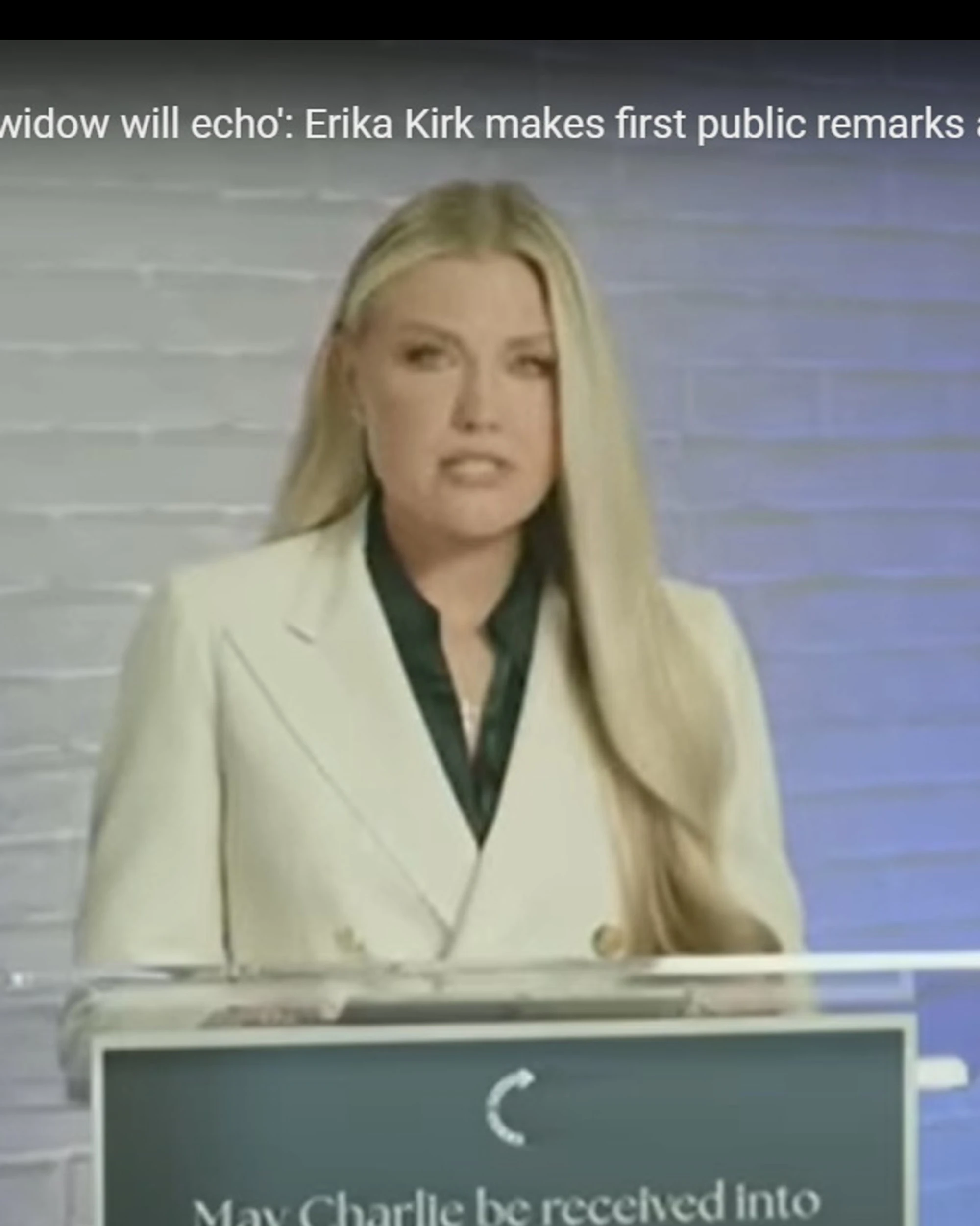 La vedova di Kirk, discorso da brividi: "Non avete idea di ciò che avete scatenato"
