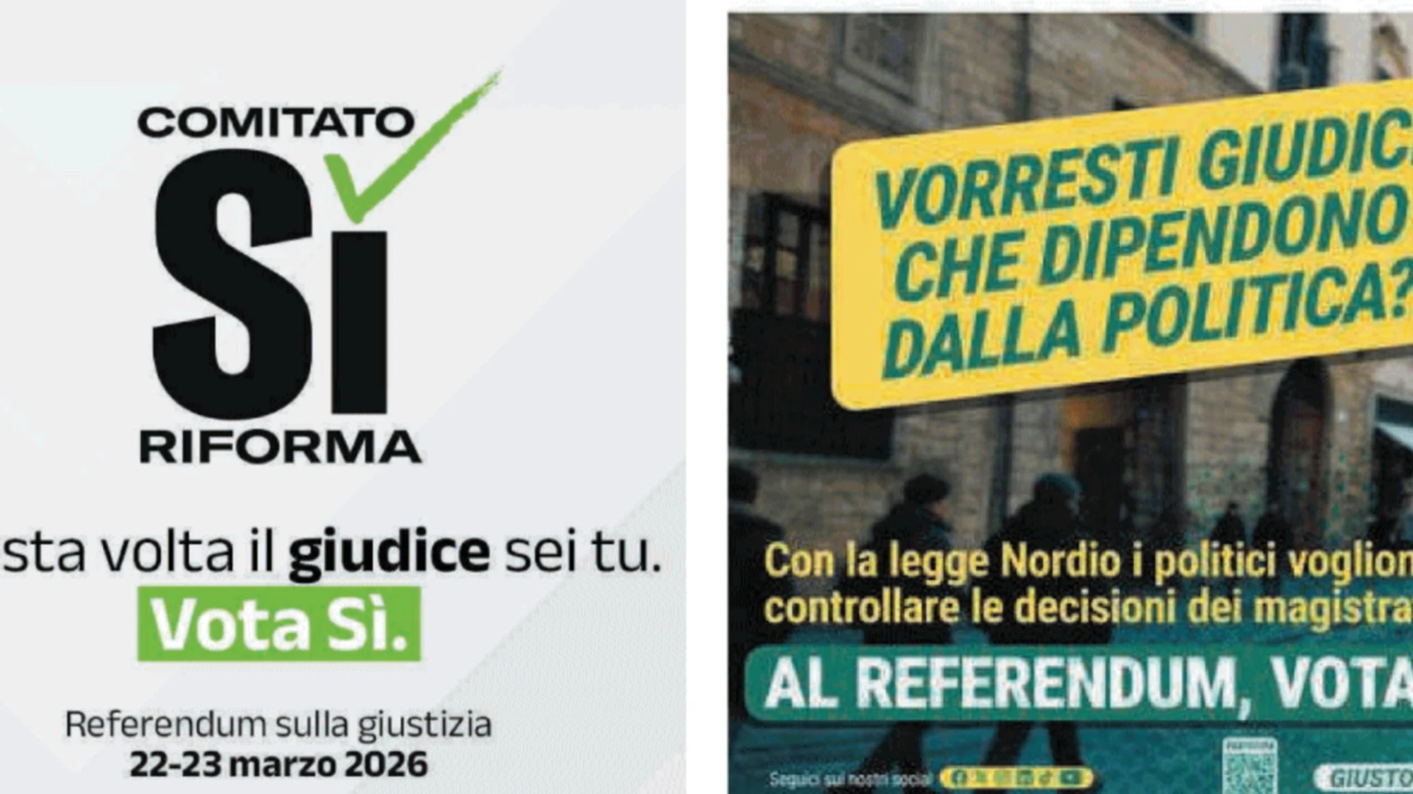 Il comitato del Sì lancia lo slogan per la riforma: "Stavolta il giudice sei tu"