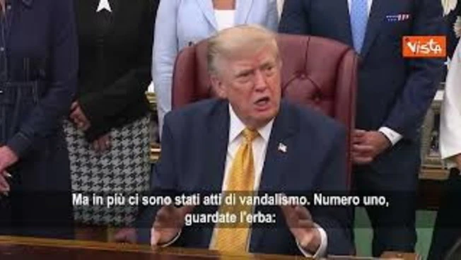 Trump: Atti vandalici alla Reflecting Pool Rovinato il prato con sostanze chimiche