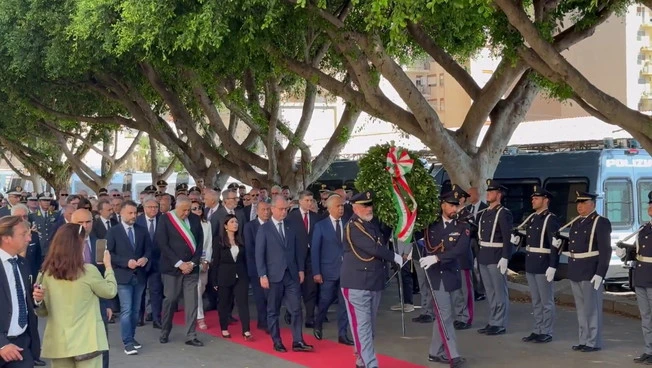 Piantedosi a Palermo commemora Paolo Borsellino e agenti della scorta