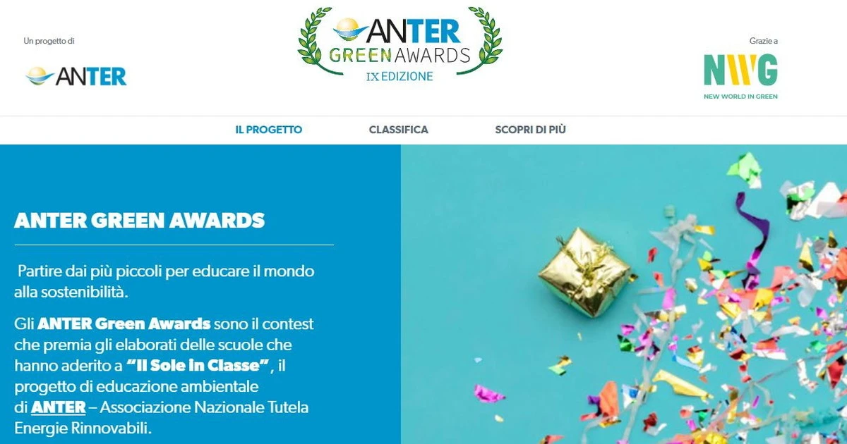 In diretta i video vincitori della IXª edizione del contest Anter Green Awards “Un minuto di sostenibilità”