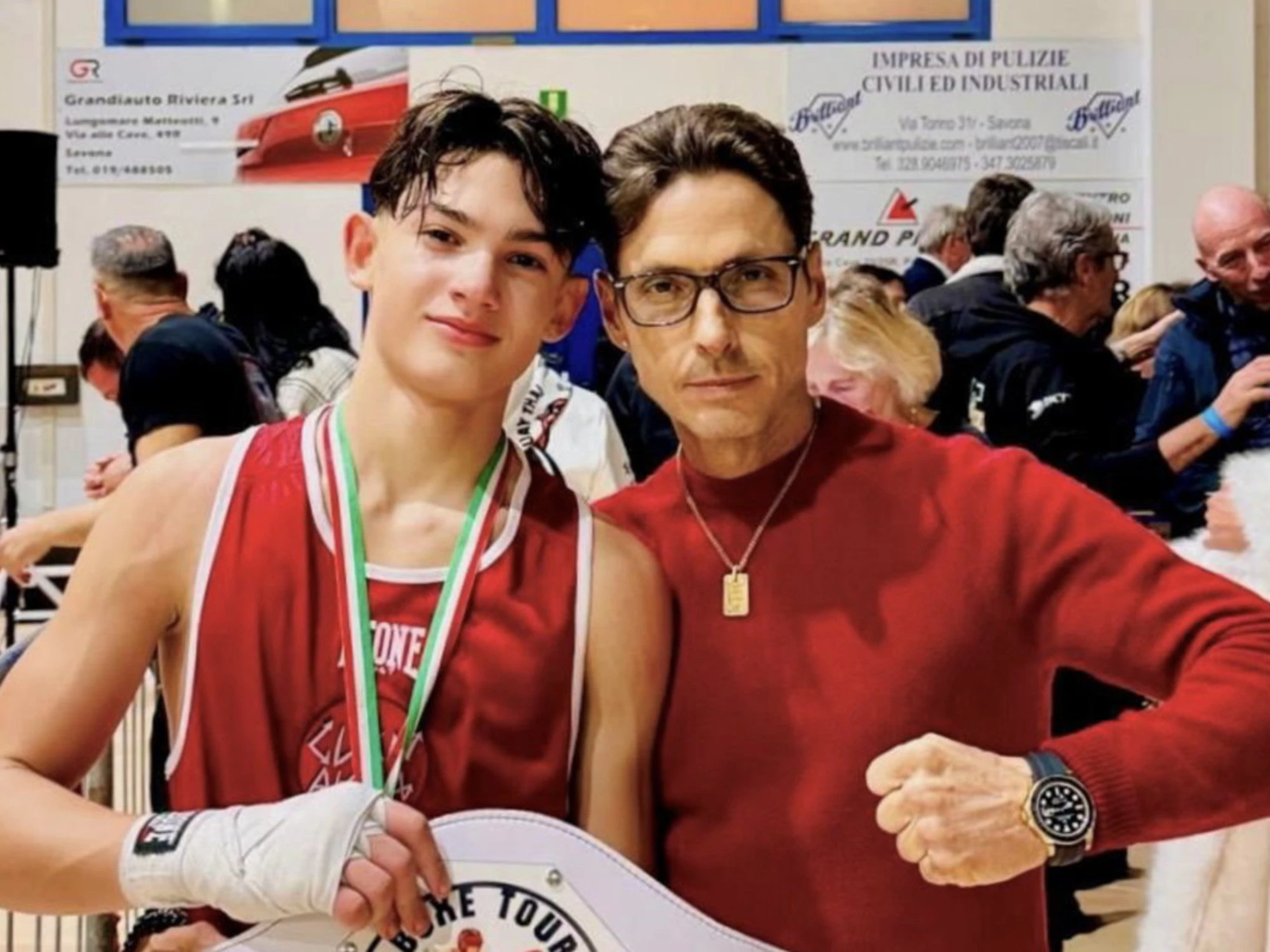Lorenzo Mattia Berlusconi, trionfo a 15 anni nel primo match con la Federazione pugilato