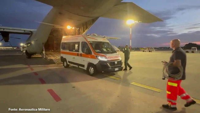 Aeronautica Militare, trasporto d'urgenza per paziente da Napoli a Bergamo