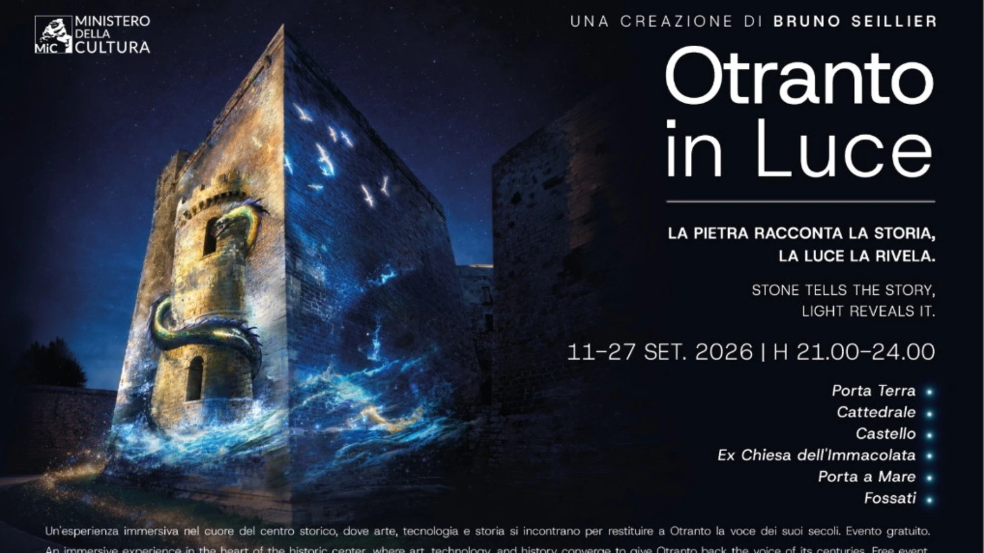 L’11 settembre inaugura "Otranto in Luce": lo spettacolo immersivo che racconta la storia degli 800 Martiri di Otranto