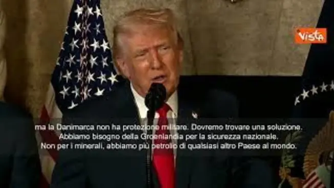 Leggi l'articolo: Trump: Abbiamo bisogno della Groenlandia per sicurezza nazionale, non per minerali o petrolio