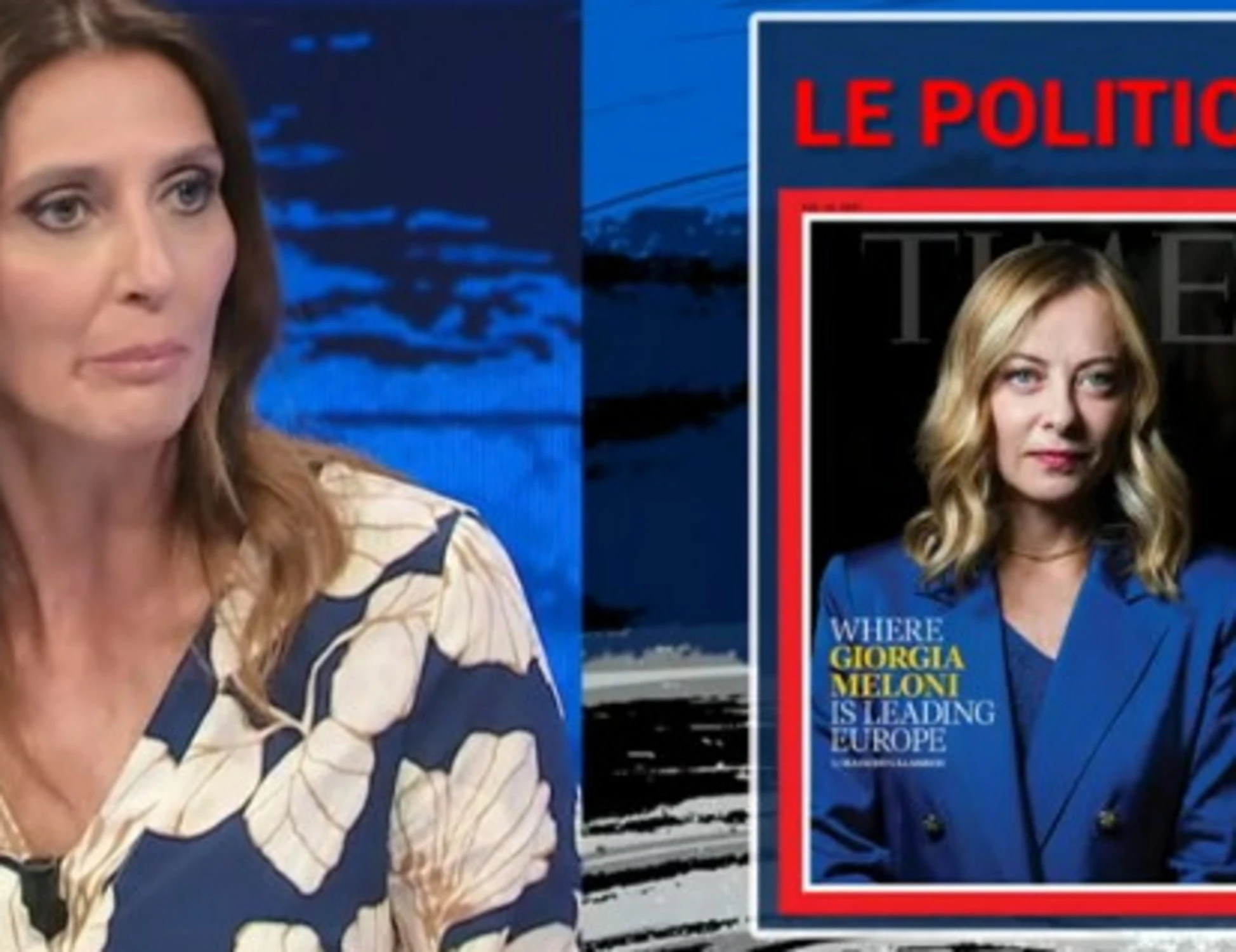 In Onda, Telese e Schianchi rosicano per Meloni su Time: "Quel nero...", "Con loro parla"