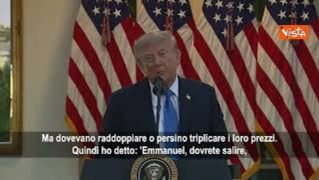 Trump: Dissi a Macron che avrei messo un dazio del 100% su vini francesi, mi pregò di non farlo