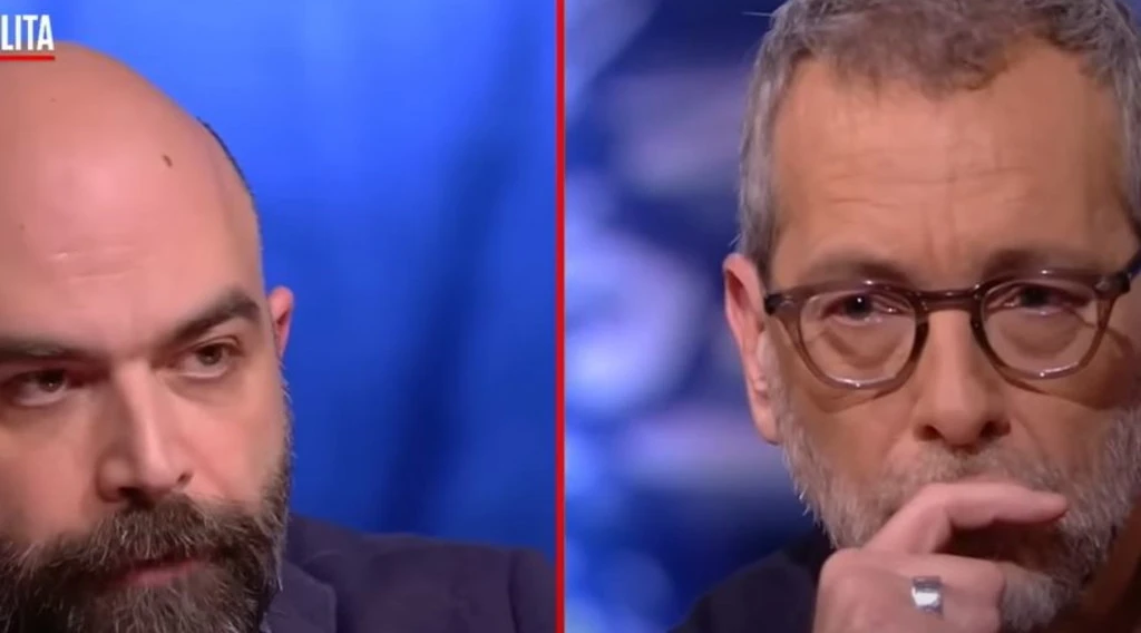 PiazzaPulita, Saviano choc in tv: &quot;Giusto dire bastardi a Salvini e Meloni&quot;