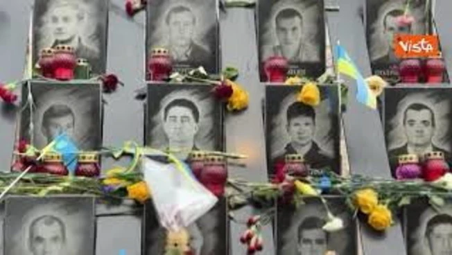 Il sacrario delle vittime della guerra in Ucraina a Kiev