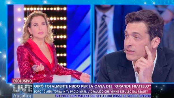 Live-Non è la D'Urso, l'ex Grande Fratello Paolo Mari: "Sono stato internato", un dramma terrificante