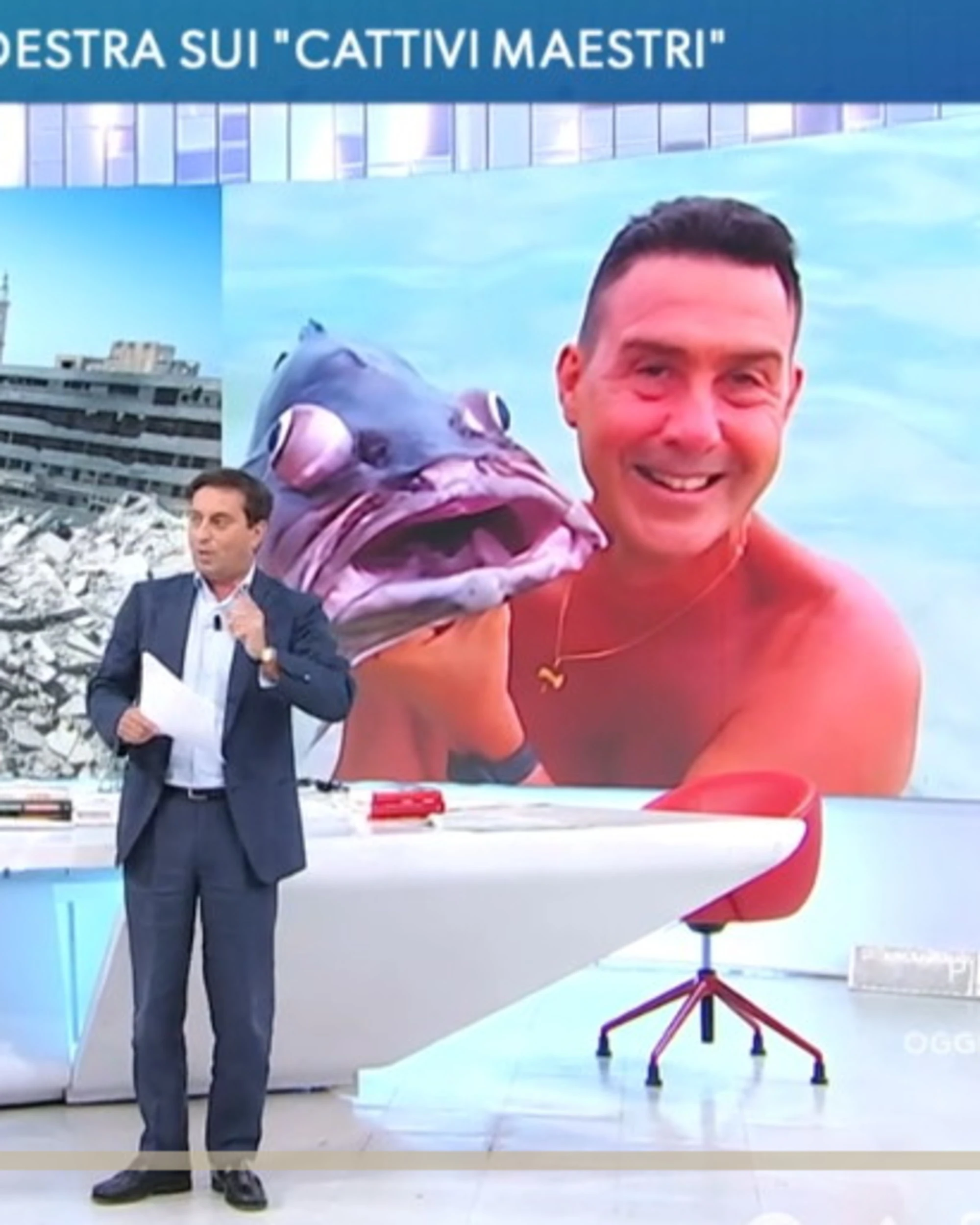 L'aria che tira, Parenzo mostra questa foto di Vannacci: "Ecco chi è dei due"