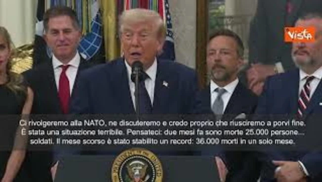 Trump: Putin vuole finire la guerra, ne parlerò alla Nato
