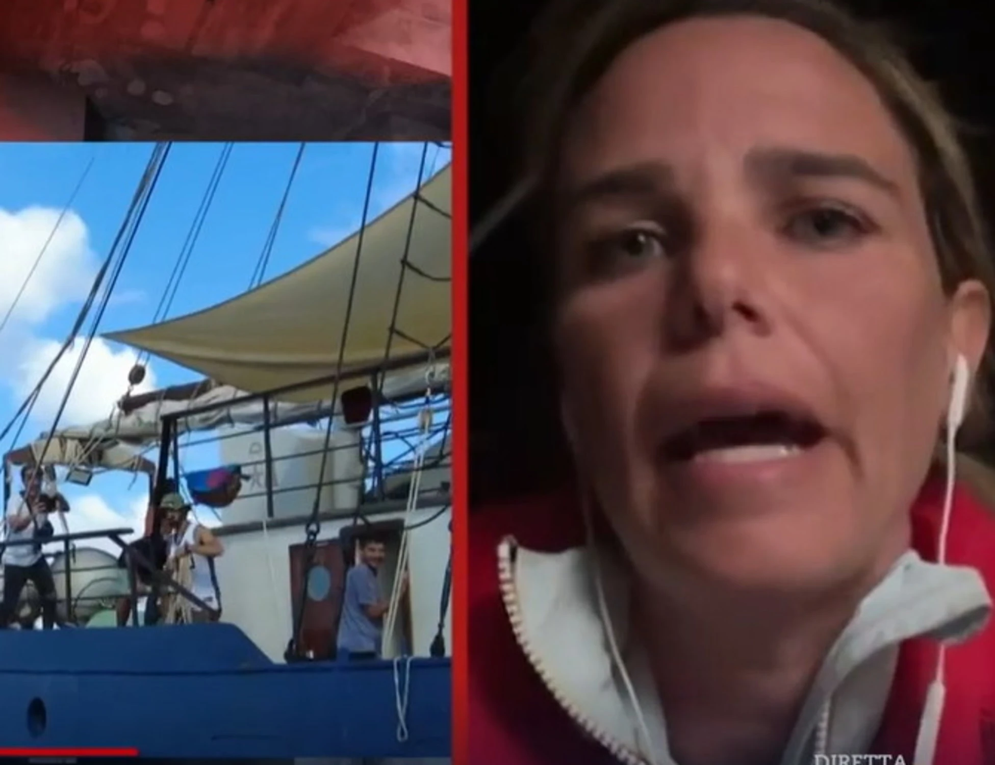 Piazzapulita, l'inviata sulla Flotilla: "Affondamento e morti"