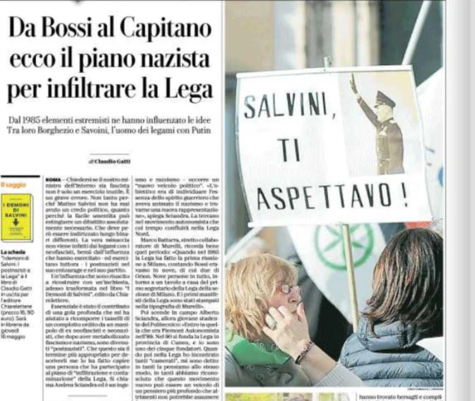 Matteo Salvini, il dossier di Repubblica: "Il piano dei nazisti per infiltrare la Lega"
