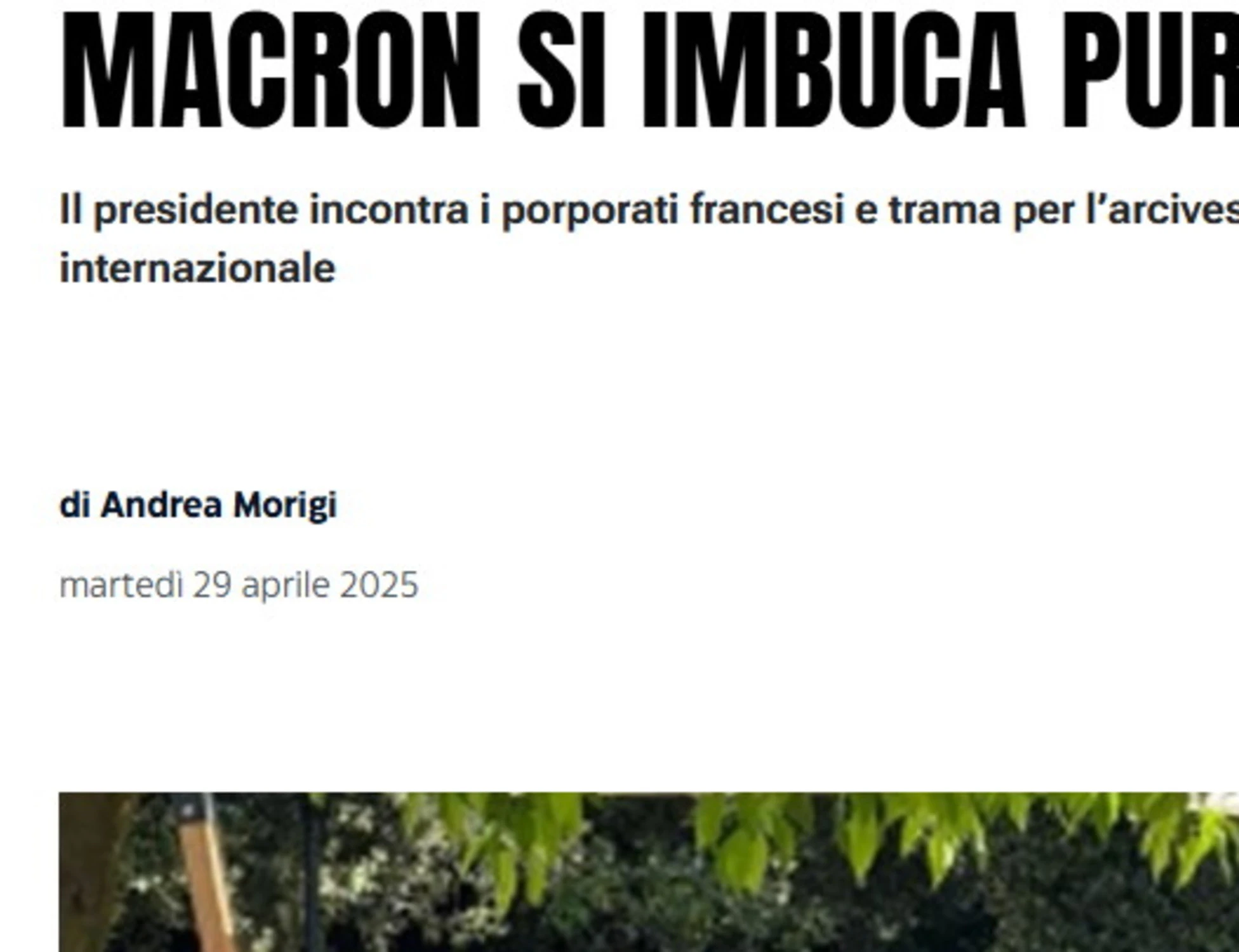Macron, l'Eliseo risponde a Libero: ma...