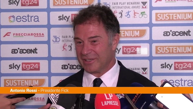 Rossi "Sport miglior metodo educativo, premio Fair Play è un'ulteriore spinta"