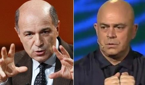 Corrado Passera e Maurizio Crozza