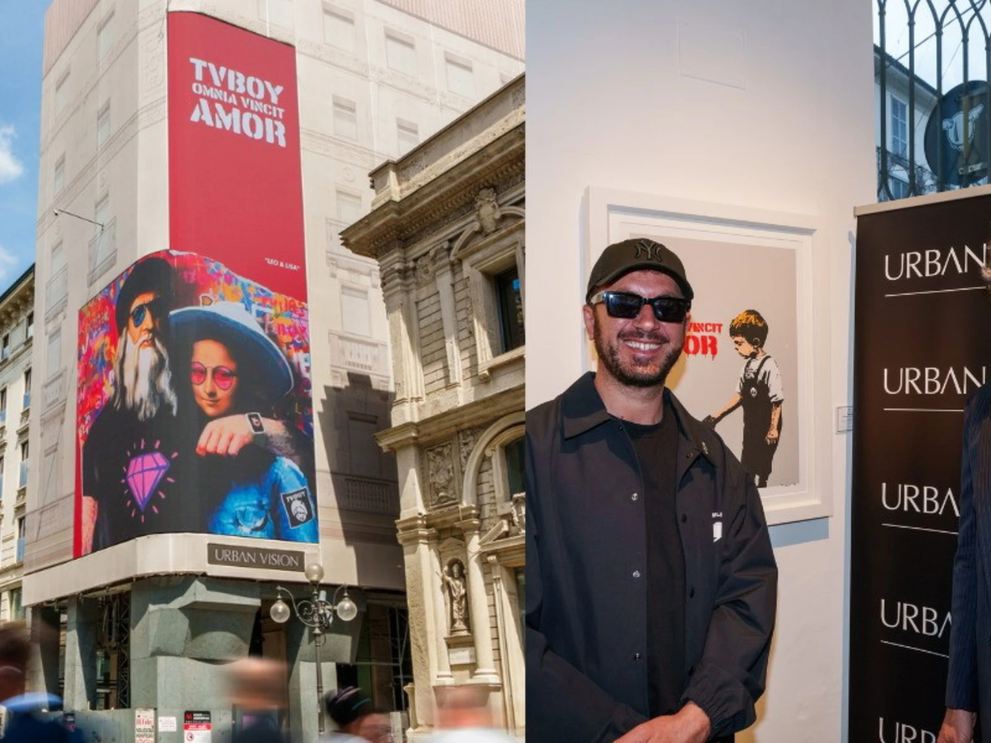 Urban Vision Group porta l’arte di TVBOY in città: “Omnia Vincit Amor” diventa una mostra urbana digitale