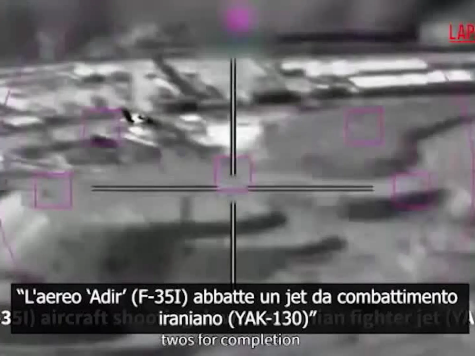 F-35 abbatte jet iraniano, il video dello scontro nei cieli