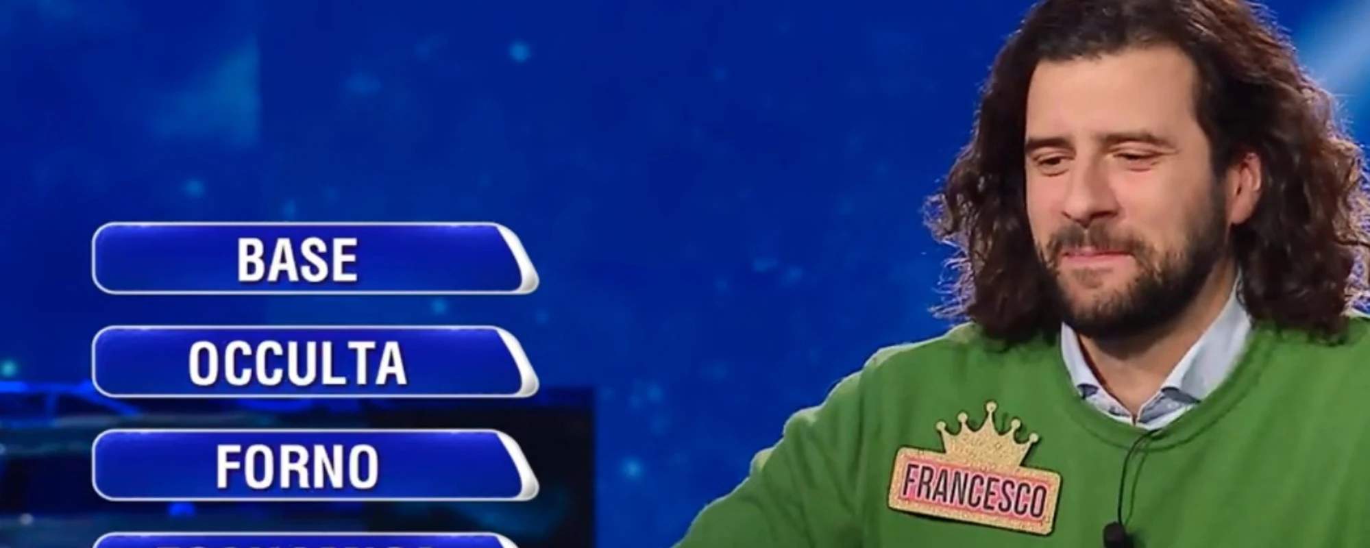 "Ogni sera con<br /> 'sto gigante...":<br /> Francesco travolto